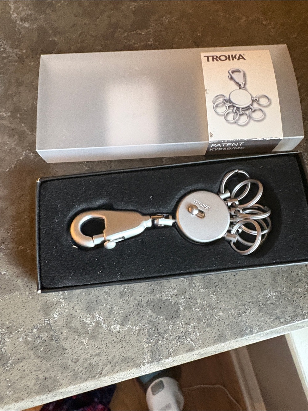 Troika Silver Multi-Ring Key Holder with Clip